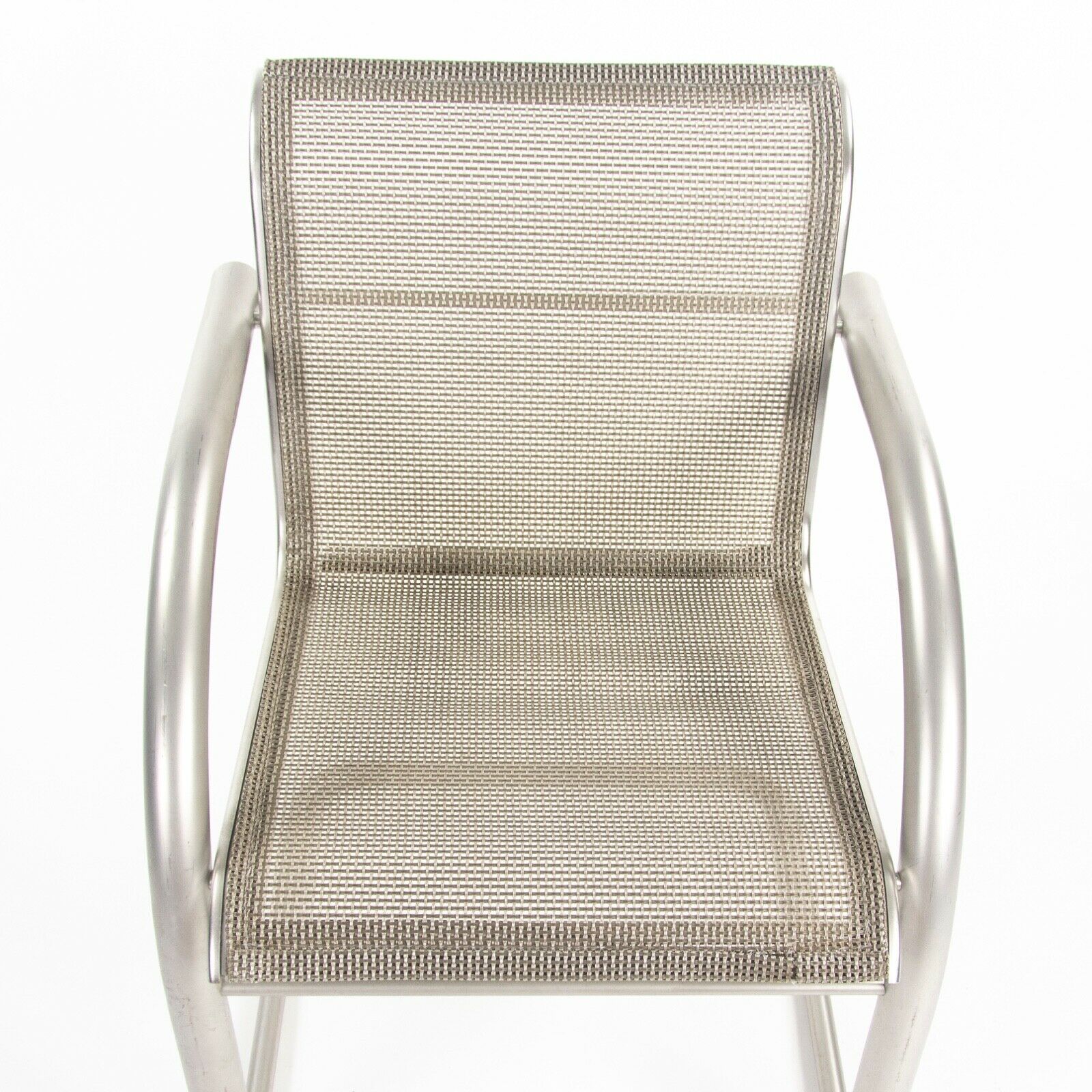 2001 Prototype Richard Schultz 2002 Collection Stainless Mesh Cantilever Dining Chair