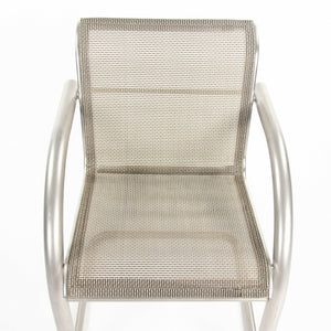 2001 Prototype Richard Schultz 2002 Collection Stainless Mesh Cantilever Dining Chair