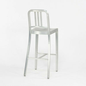 2010s Navy Bar Stool 1006 by Emeco in Brushed Aluminum 12+ Available