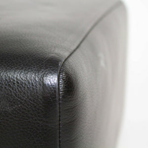 SOLD B&B Italia Diesis Black Leather Ottoman by Antonio Citterio and Paulo Nava