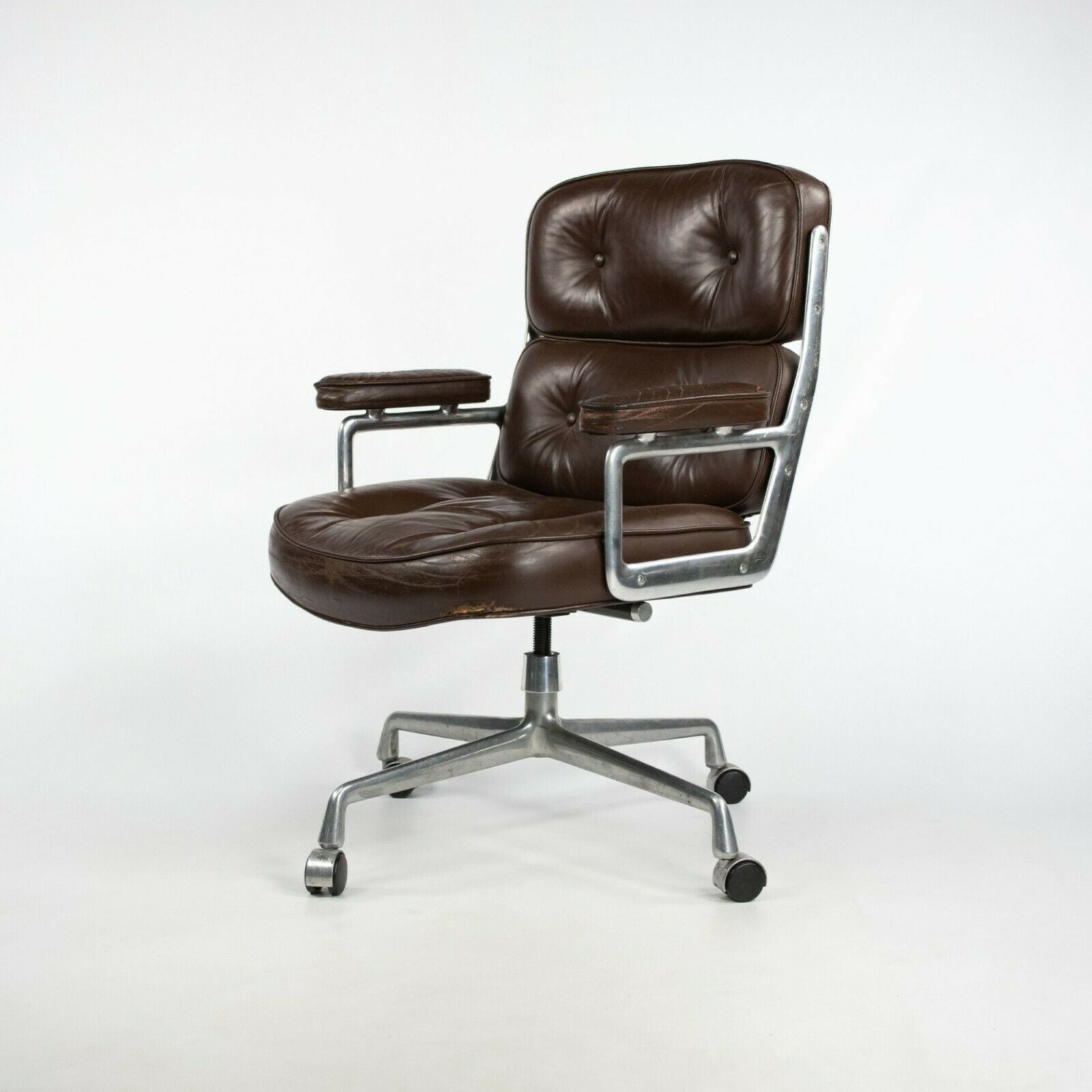 SOLD 1989 Herman Miller Eames Time Life Executive Desk Chair in Brown Leather 5 Available