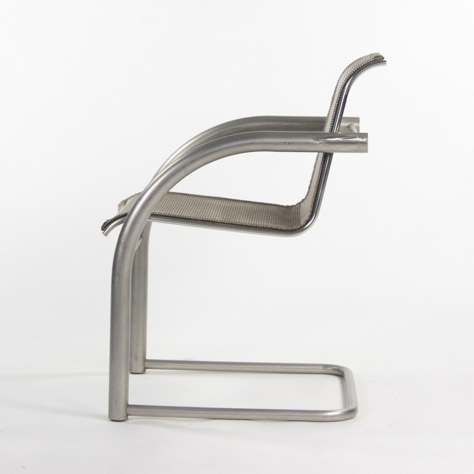 2001 Prototype Richard Schultz 2002 Collection Stainless Mesh Cantilever Dining Chair