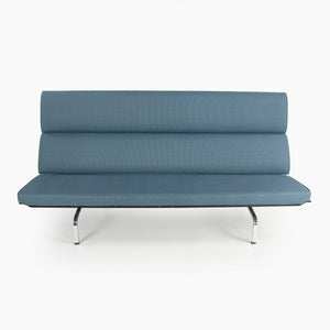 2006 Herman Miller by Ray and Charles Eames Sofa Compact Blue Fabric Upholstery