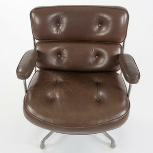 SOLD 1970s Herman Miller Charles Ray Eames Time Life Chair Brown Leather Desk Chair