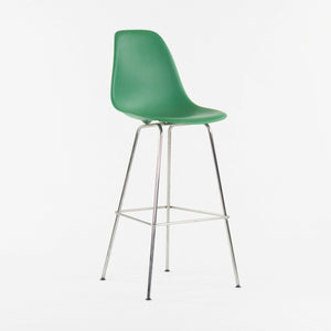 SOLD Ray and Charles Eames Herman Miller Molded Shell Bar Stool Chair Kelly Green