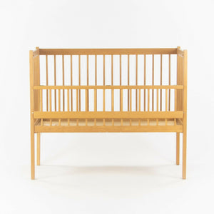 SOLD Custom & Handmade Charles Webb Design of Cambridge MA Oak Baby Crib Mid Century