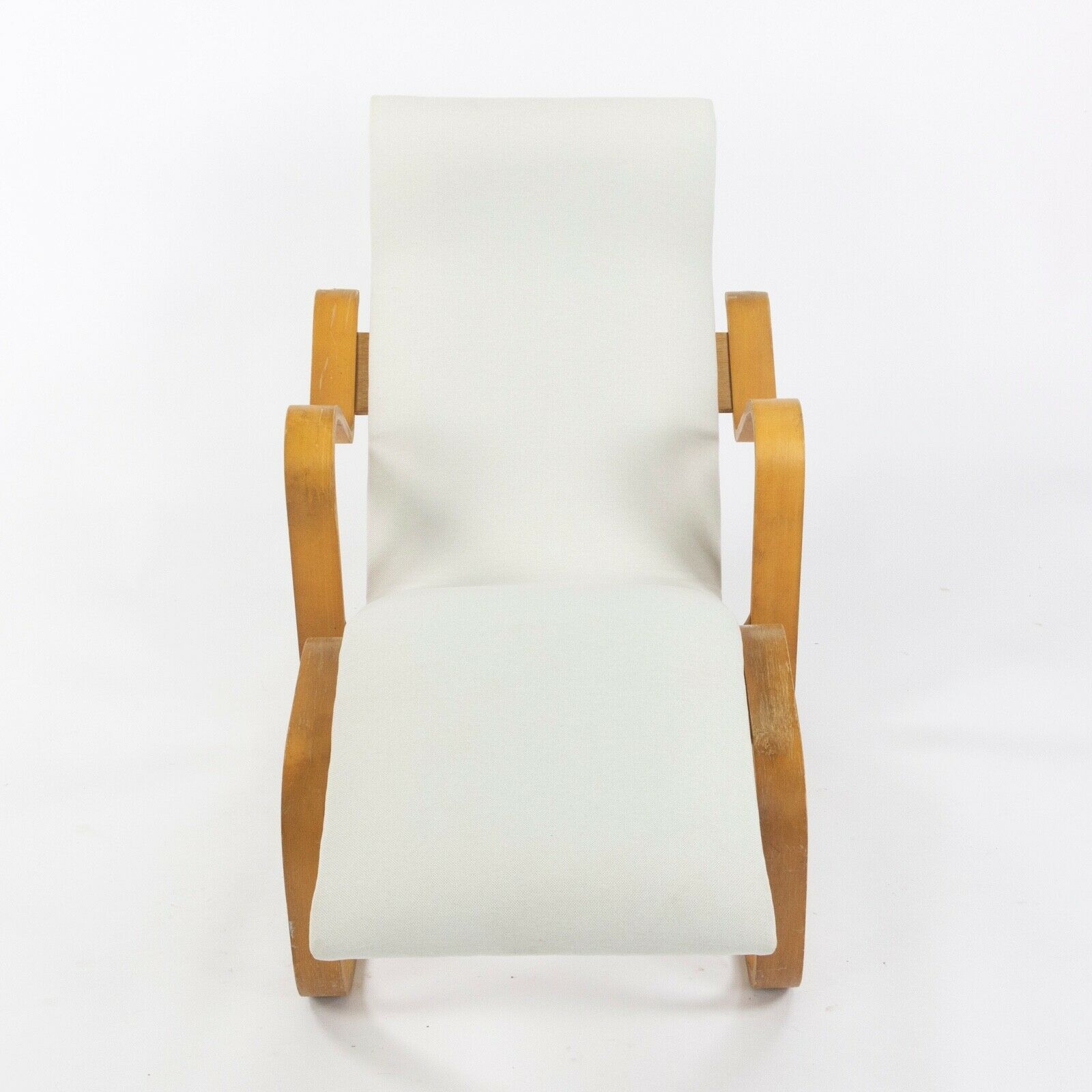 1960s Marcel Breuer for Knoll Isokon Chaise Lounge Chair New White Upholstery