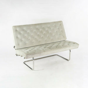 1980s Marcel Breuer for Tecta Gray Suede F40 Settee / Sofa Made in Germany