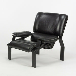 1964 Joe Colombo for Bieffeplast LEM Black Leather Lounge Chair 1x Available