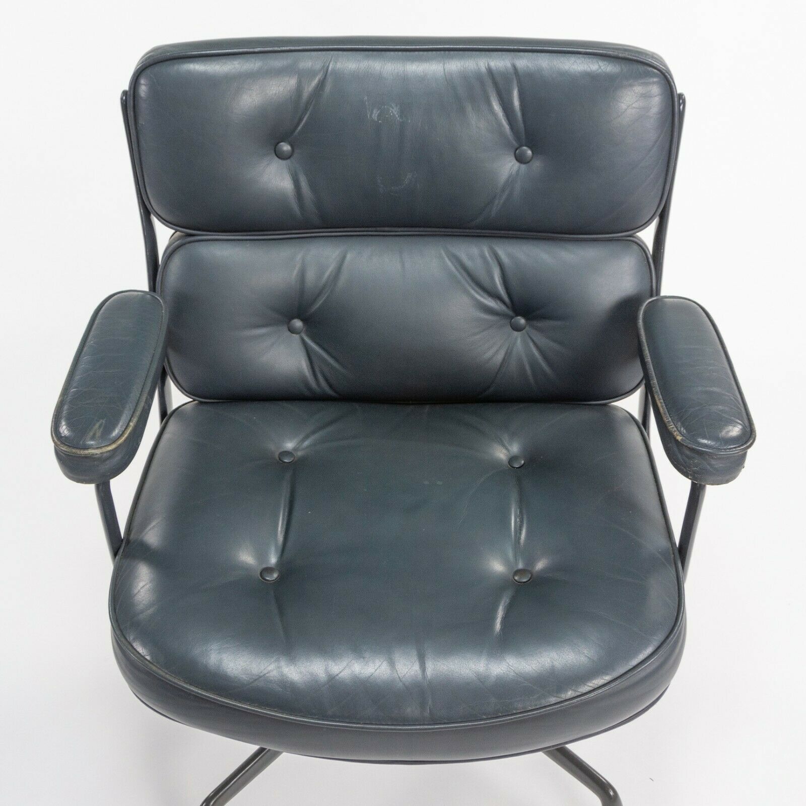 SOLD 1984 Herman Miller Eames Dark Blue Leather Time Life Executive Office Desk Chair