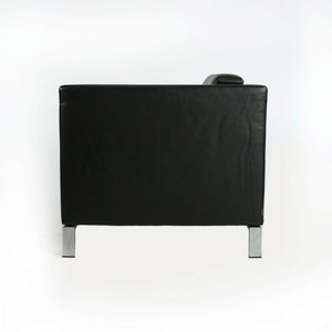 2010s Lord Norman Foster for Walter Knoll Model 500 Black Leather Arm Lounge Chair