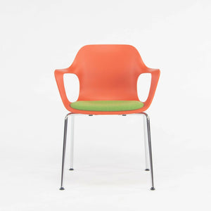 SOLD 2018 Jasper Morrison Hal Tube Stacking Armchair by Vitra in Orange and Chrome