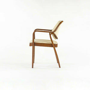 1980s Pair of Don Petitt for Knoll 1105 Bentwood Armchair in Oak with Tan Fabric