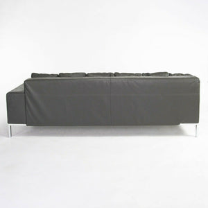 1999 Zanotta Alfa IGrey Leather Sectional Modular Sofa by Emaf Progetti 2x Avail