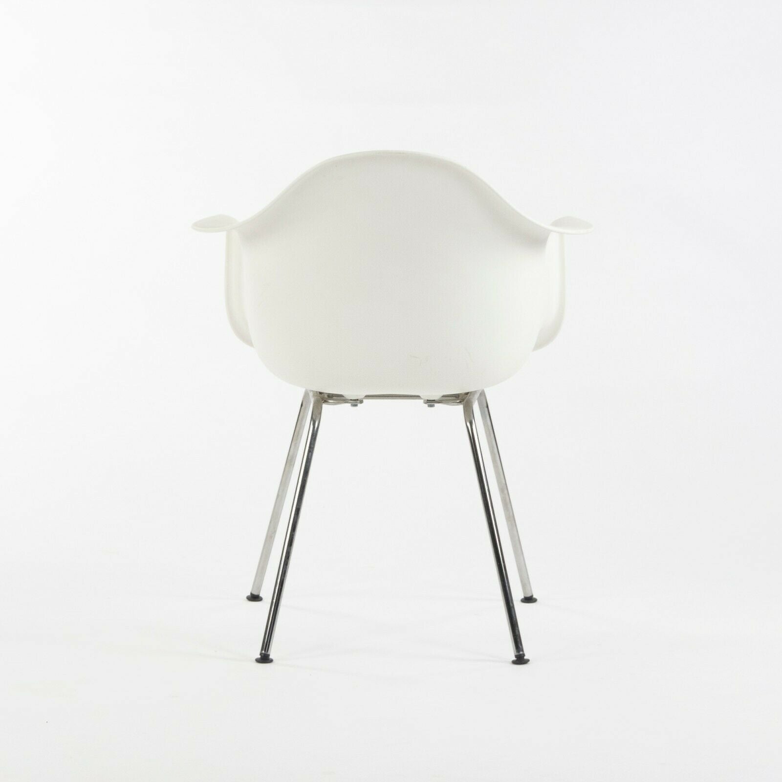 SOLD 2012 Herman Miller Eames White Molded Plastic Arm Shell Side Dining Chair DAX