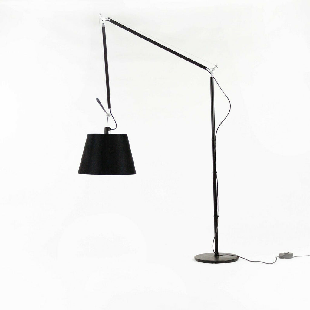 SOLD 2018 Artemide Tolomeo Mega Floor Lamp in Black w/ Blk Shade by Michele De Lucchi