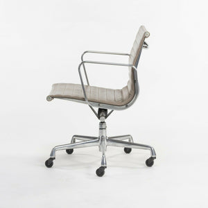 SOLD Greige Leather Herman Miller Eames Aluminum Group Management Desk Chair 8 Available