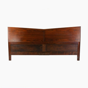 SOLD 1960s Solid Black Walnut King Size Headboard