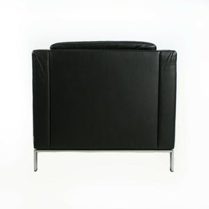 2010s Lord Norman Foster for Walter Knoll Model 500 Black Leather Arm Lounge Chair