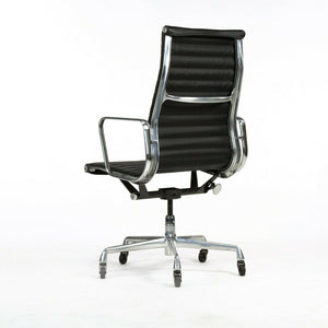 SOLD 2010s Herman Miller Eames Aluminum Group Executive Desk Chair in Black Leather