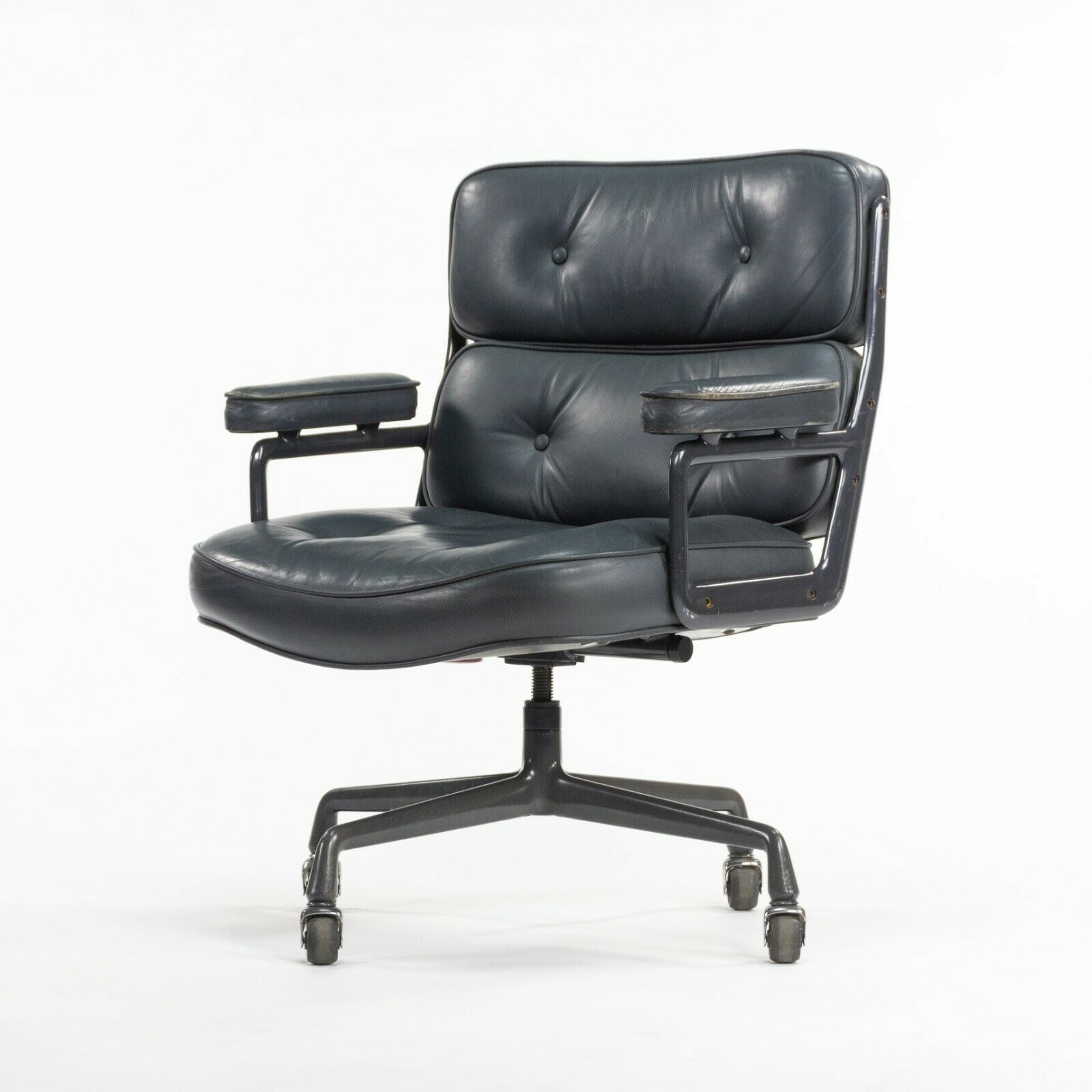 SOLD 1984 Herman Miller Eames Dark Blue Leather Time Life Executive Office Desk Chair