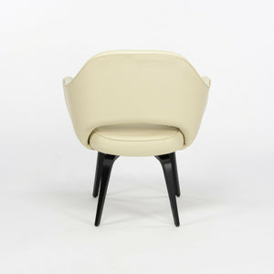 SOLD Eero Saarinen for Knoll 2020 Executive Armchair with Ivory Leather & Wood Legs