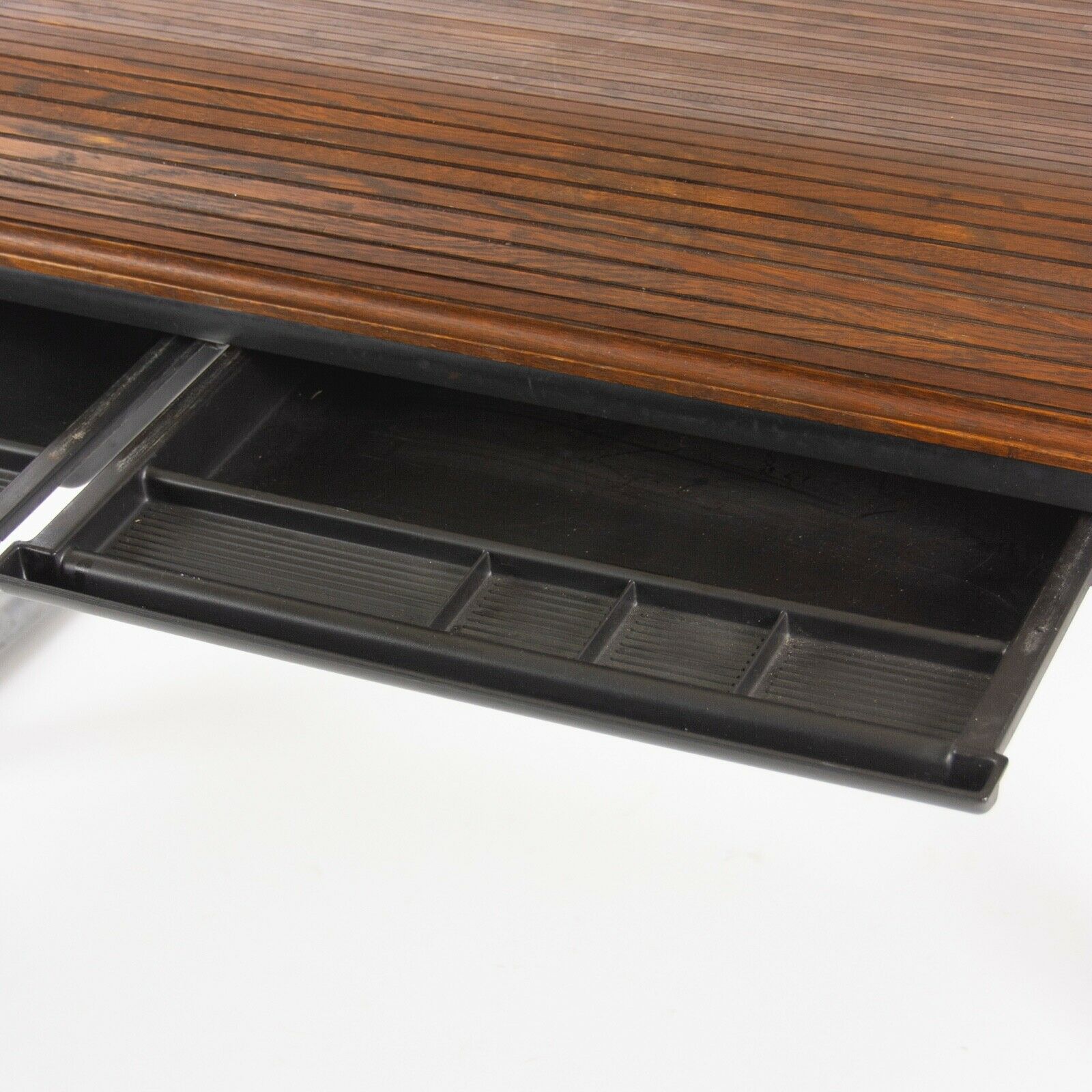 SOLD 1970s George Nelson for Herman Miller Action Office Roll Top Desk w/ Dark Oak