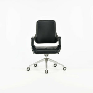 2008 Interstuhl Silver 262S Office Desk Chair in Black Leather by Hadi Teherani