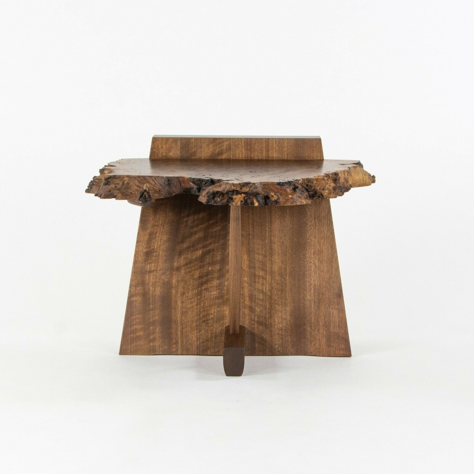 SOLD Mira Nakashima George Nakashima Woodworker Claro Walnut Burl Kevin End Table