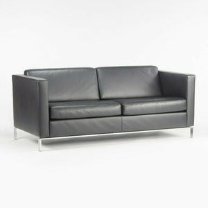 Lord Norman Foster Model 500 Black Leather 2 Seat Settee Sofa for Walter Knoll