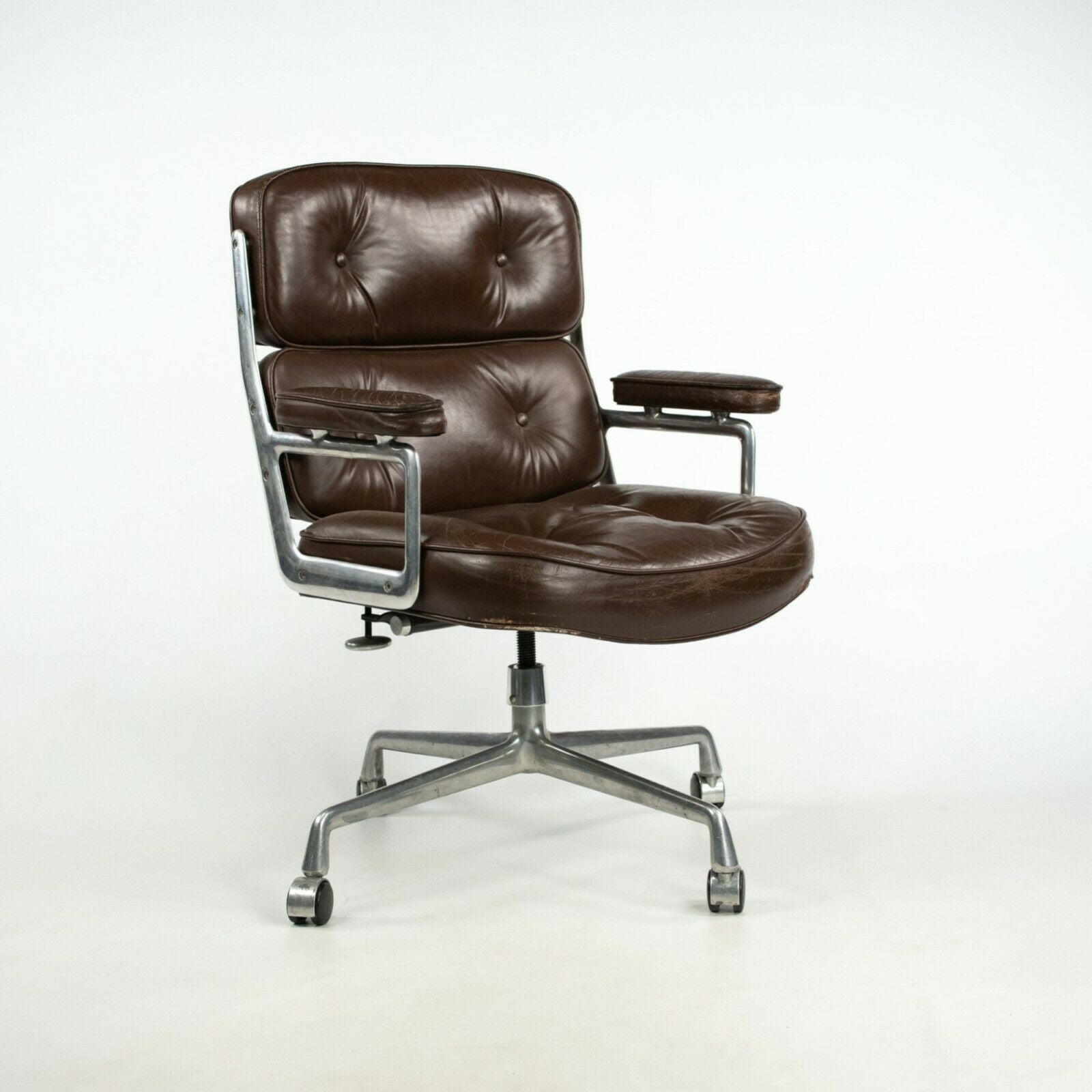 SOLD 1989 Herman Miller Eames Time Life Executive Desk Chair in Brown Leather 5 Available