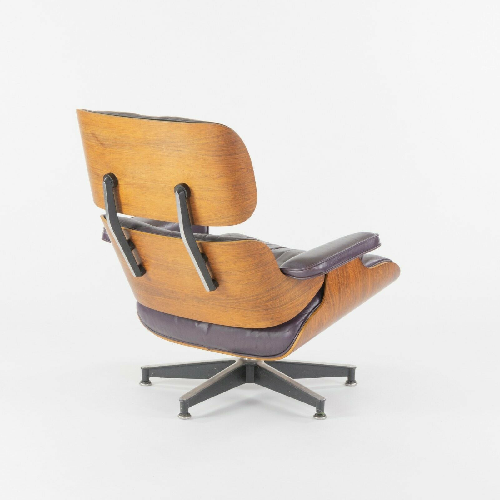 SOLD 1980s Herman Miller Eames Lounge Chair and Ottoman 670 and 671 Purple Leather