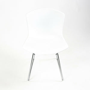 SOLD Harry Bertoia for Knoll Studio Molded Side Shell Chair Plastic with Chrome Base White