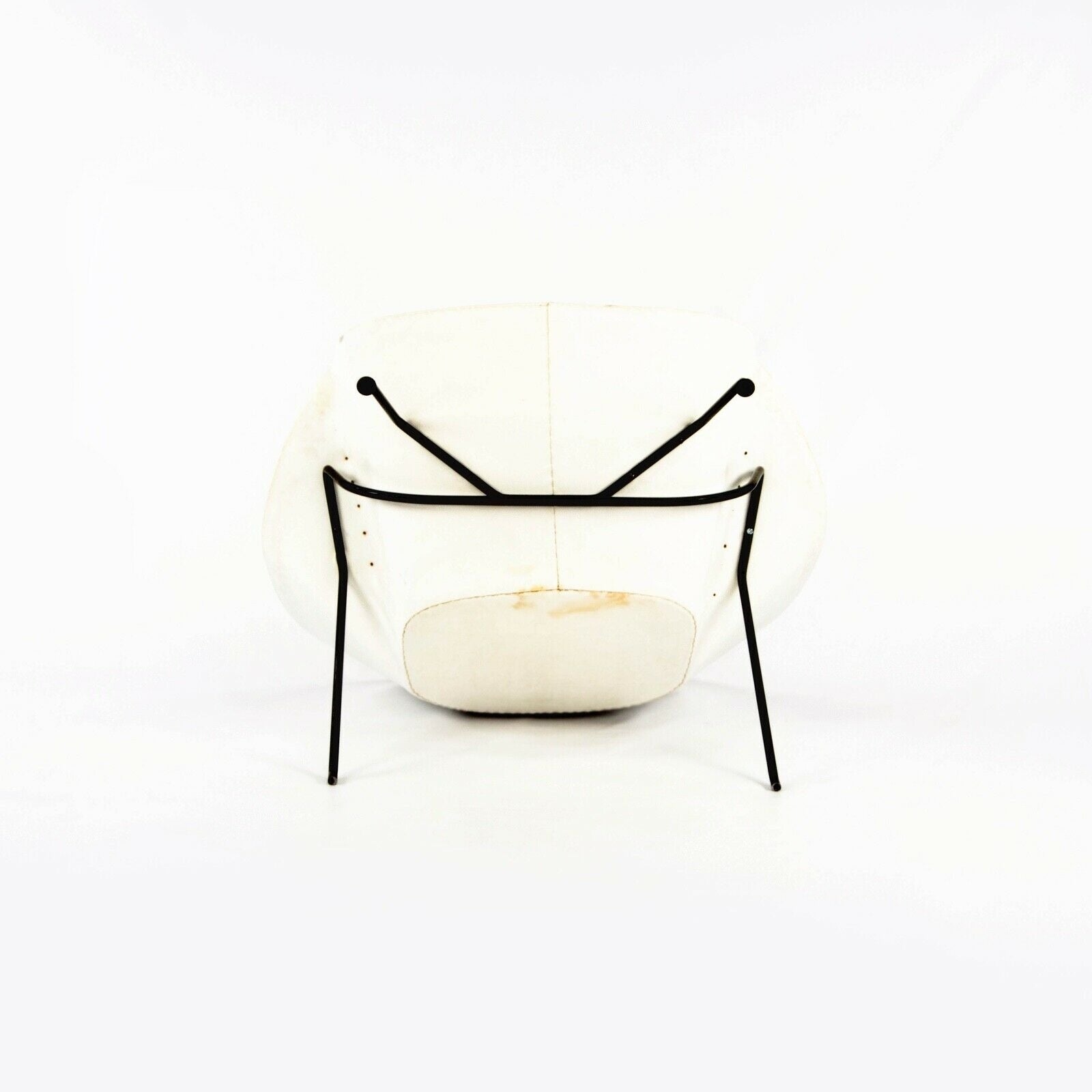 1960s Eero Saarinen for Knoll Womb Chair with Original White Vinyl Upholstery