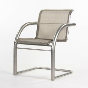 2001 Prototype Richard Schultz 2002 Collection Stainless Mesh Cantilever Dining Chair