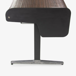 SOLD 1970s George Nelson for Herman Miller Action Office Roll Top Desk w/ Dark Oak