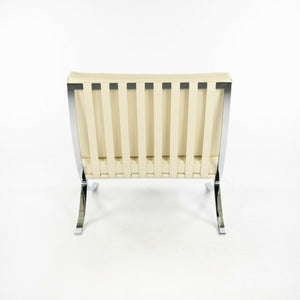 SOLD 2021 Mies Van Der Rohe for Knoll Barcelona Lounge Chair in Ivory / Creme Leather