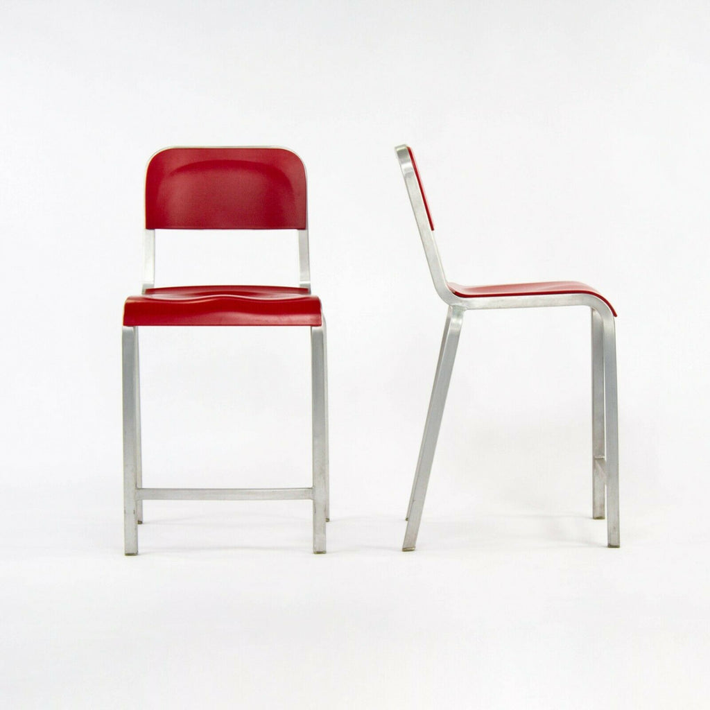 2010s Emeco 1951 Red Counter Stool by Adrian van Hooydonk and BMW Designworks