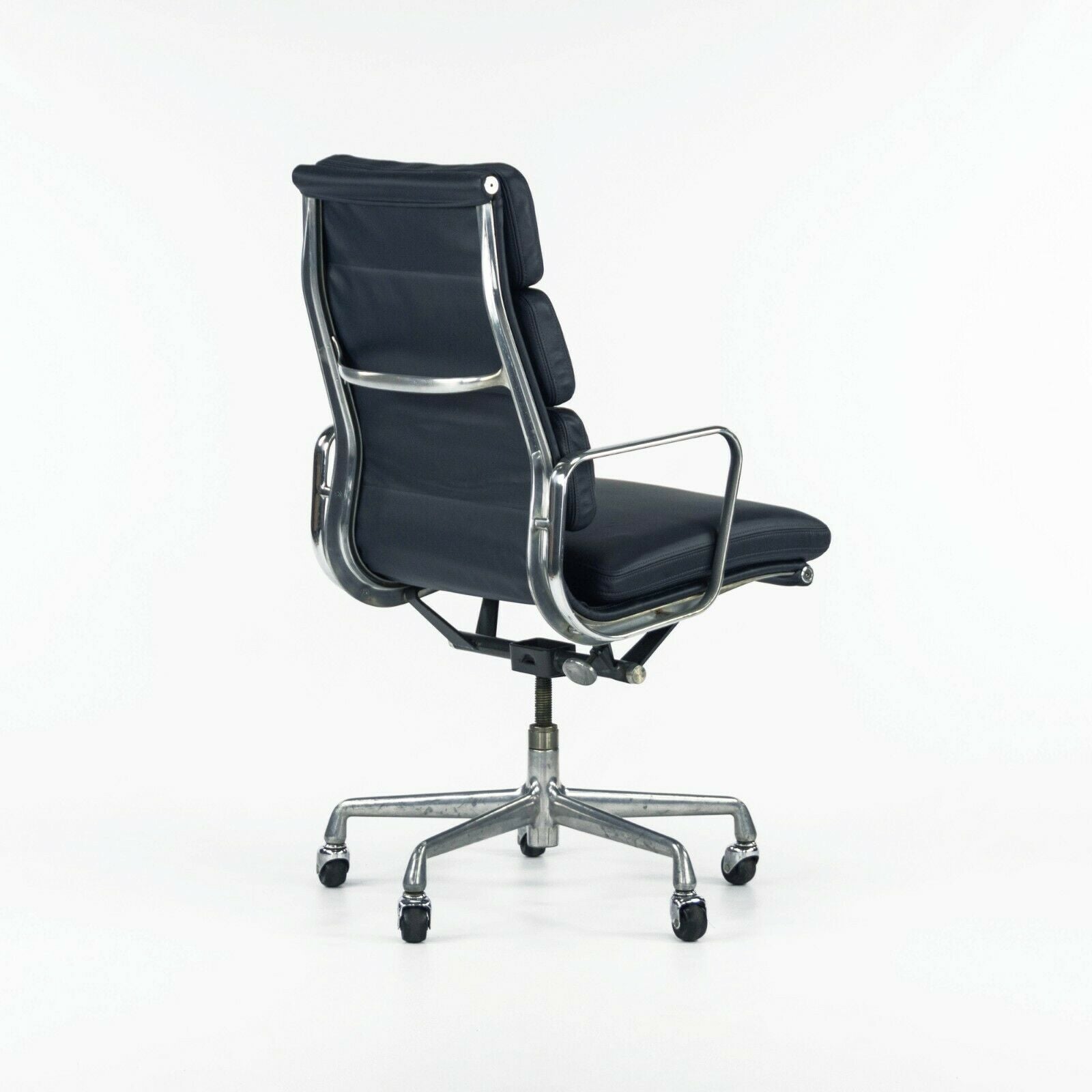 SOLD 1990s Herman Miller Eames Aluminum Group Soft Pad Executive Desk Chair in Blue