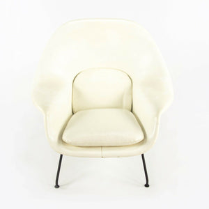 1960s Eero Saarinen for Knoll Womb Chair with Original White Vinyl Upholstery