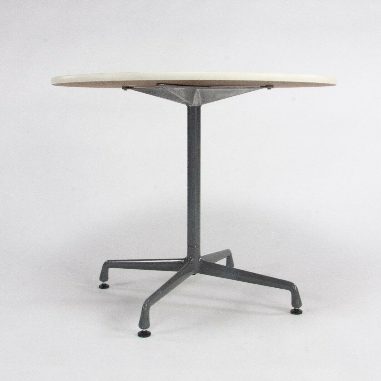 SOLD 2002 Herman Miller Eames Aluminum Group Cafe Dining Table w/ Gray Contract Base