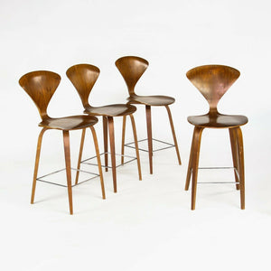 SOLD 2005 Norman Cherner Walnut Counter Height Stool / Chair - Multiples Available