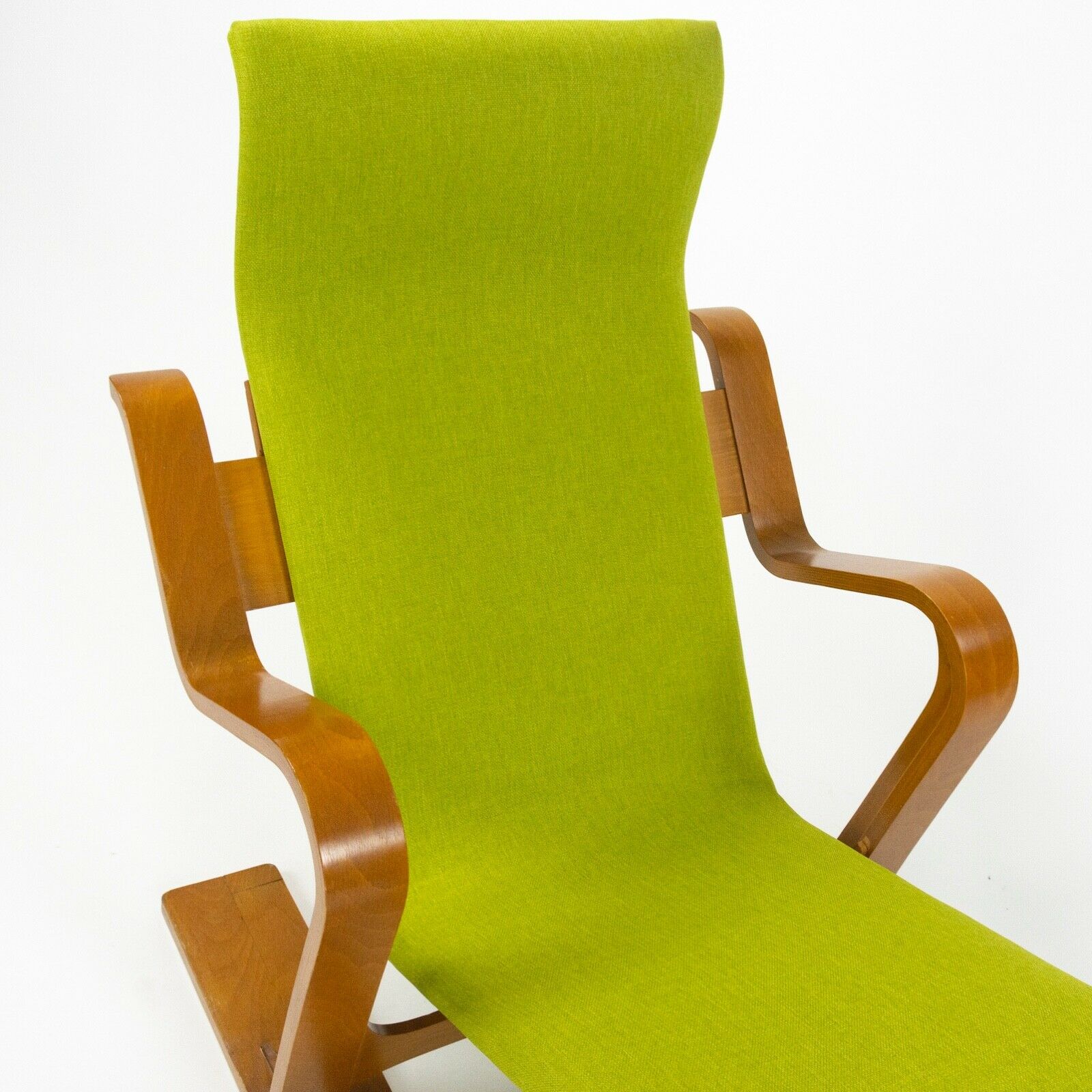 SOLD 1960s Marcel Breuer for Knoll Isokon Chaise Lounge Chair in Green Upholstery