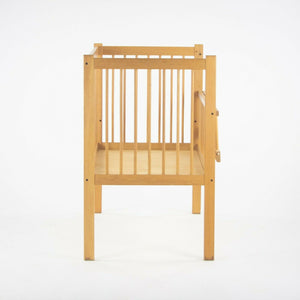 SOLD Custom & Handmade Charles Webb Design of Cambridge MA Oak Baby Crib Mid Century