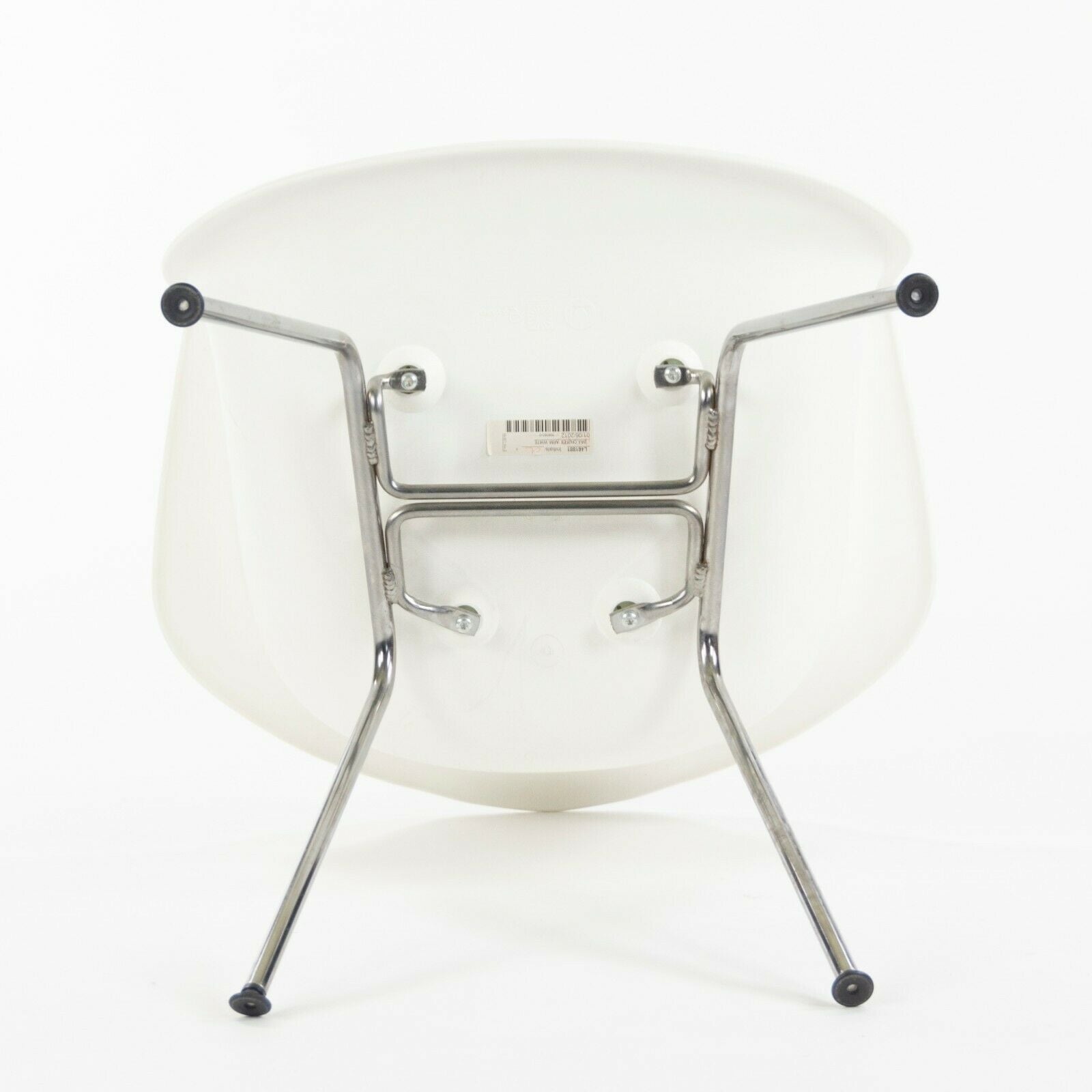 SOLD 2012 Herman Miller Eames White Molded Plastic Arm Shell Side Dining Chair DAX