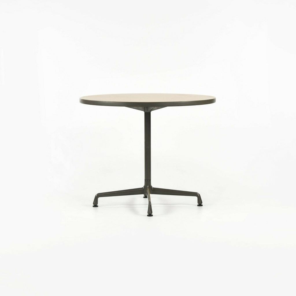 SOLD 1990s Herman Miller Eames Aluminum Group Small Round Dining Cafe Table Laminate