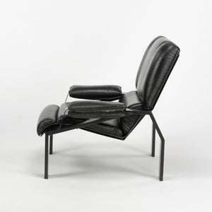 1964 Joe Colombo for Bieffeplast LEM Black Leather Lounge Chair 1x Available