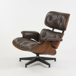 SOLD 1970s Herman Miller Eames Lounge Chair and Ottoman Rosewood 670 and 671 in Brown Leather