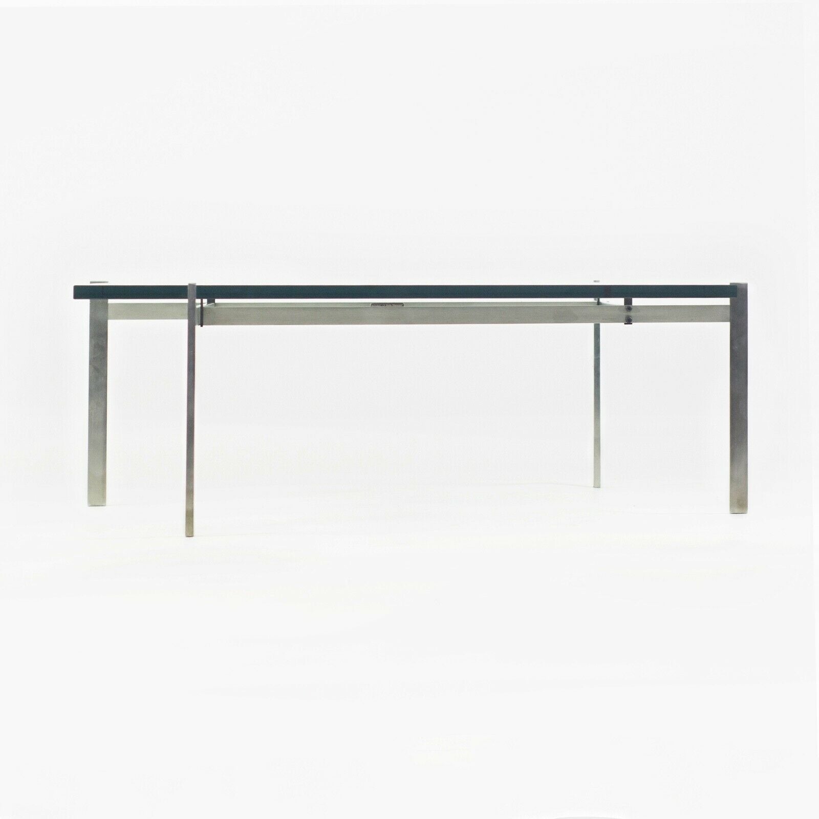 SOLD 2010 Poul Kjaerholm PK61 Glass Coffee Table by Fritz Hansen Stainless Denmark