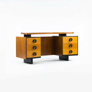 SOLD 1940s Gilbert Rohde for Herman Miller Double Pedestal Vanity / Desk Refinished